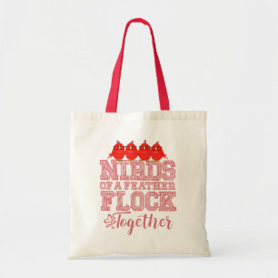 Tote Bag Oiseaux Nerds Drôles Les Nirds d'une même espèce v