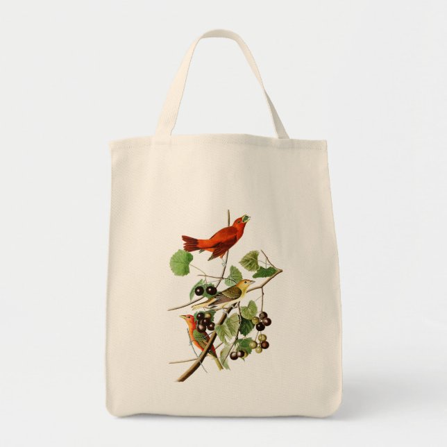 Tote Bag Oiseaux rouges Amérique de John James Audubon (Devant)