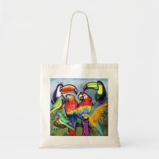 Tote Bag Oiseaux tropicaux (Devant)