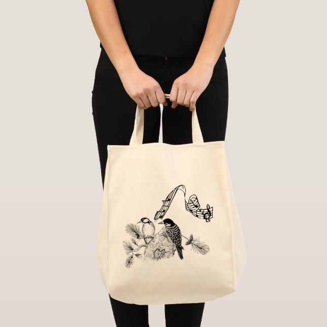 Tote Bag Oiseaux Vintage (Devant (produit))