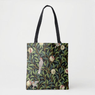 Tote Bag oiseaux vintages dans le feuillage avec oiseaux et