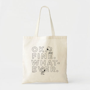 Tote Bag "Ok. Bien. Peu importe." - Snoopy