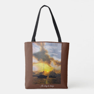Tote Bag OK pour changer de bateau à Sunset Fourre-tout