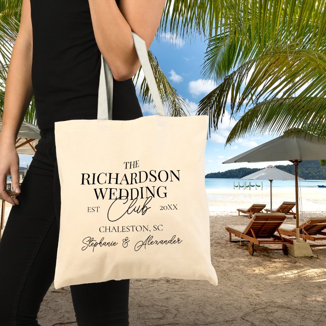 Tote Bag Old Money Social Club Custom Wedding Merch Favor (Créateur téléchargé)