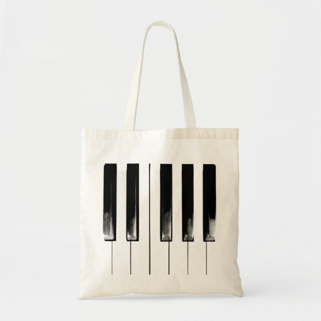 Tote Bag Old Piano Keys Drôle Cool (Devant)