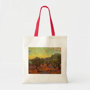 Tote Bag Olive Grove, Ciel orange par Vincent van Gogh