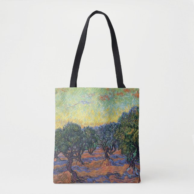 Tote Bag Oliveraie de Vincent Van Gogh Impressionnisme Art (Devant)