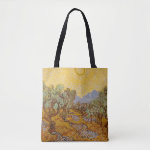 Tote Bag Oliviers de Van Gogh Ciel Soleil Jaune