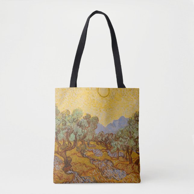 Tote Bag Oliviers de Van Gogh Soleil Jaune Ciel (Devant)