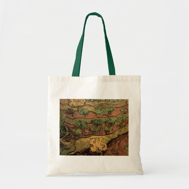 Tote Bag Oliviers de Van Gogh sur un versant de colline (Devant)