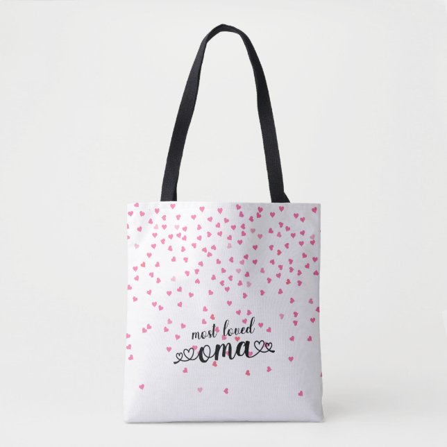 Tote Bag Oma le plus aimé des cœurs (Devant)