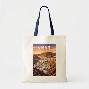 Tote Bag Oman Illustration Voyage Art Rétro