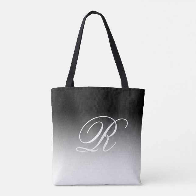 Tote Bag Ombre blanche sur n'importe quelle couleur avec Mo (Dos)