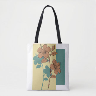 Tote Bag Ombre de fleur dorée