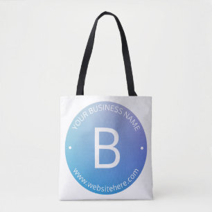 Tote Bag Ombre de fond bleu et violet avec texte modifiable