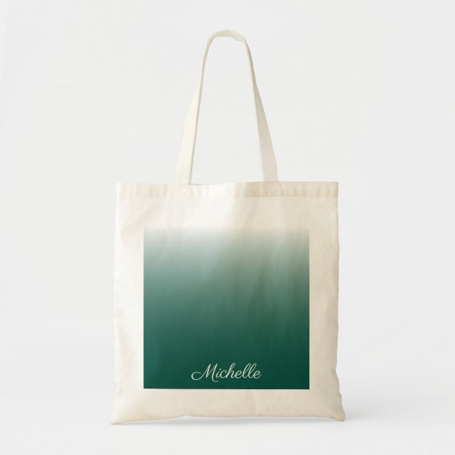 Tote Bag ombre vert (Devant)