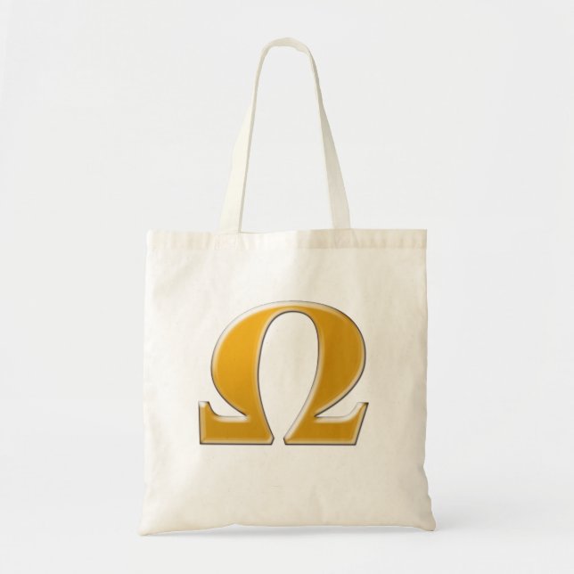 Tote Bag Oméga grecque d'or - Symbole de la résistance (Devant)