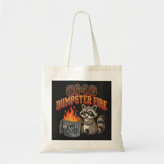 Tote Bag OMG Poubelle Incendie Raton Laveur Drôle Entrepris