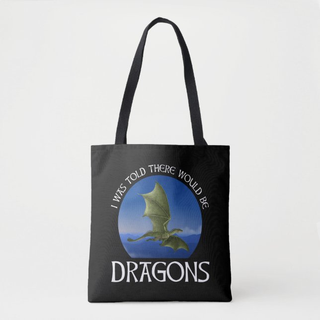 Tote Bag On m'a dit qu'il y aurait des dragons (Devant)