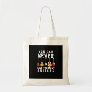 Tote Bag On ne peut jamais avoir trop de guitares musique d