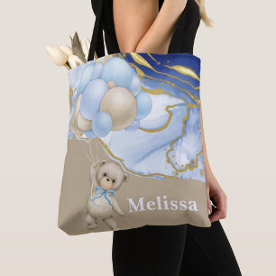 Tote Bag On peut attendre que la bulle bleue personnalise