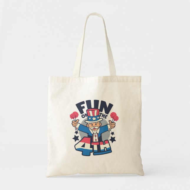 Tote Bag Oncle Sam joyeux 4 juillet (Devant)