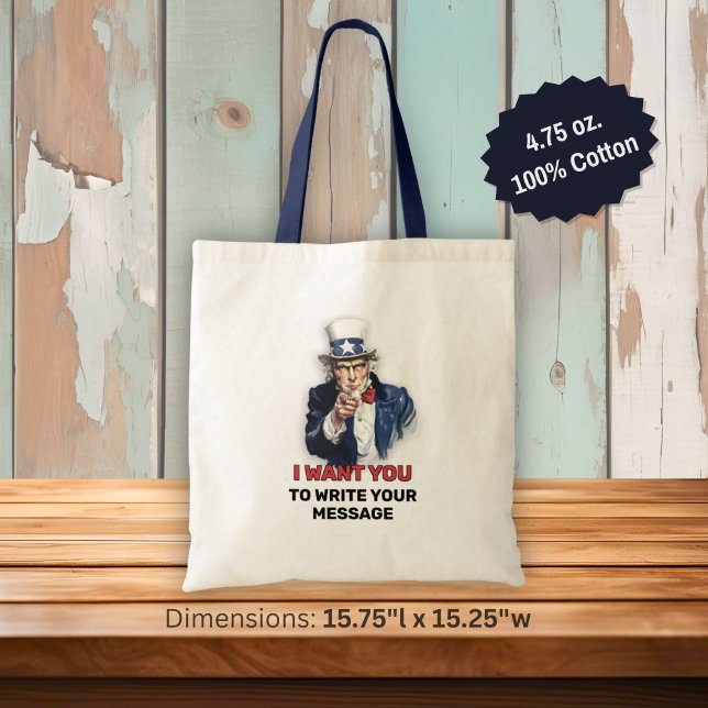 Tote Bag Oncle Sam recrute (Créateur téléchargé)