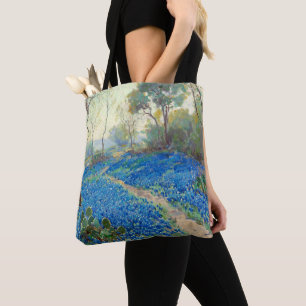 Tote Bag Onderdonk - A Hillside of Bluebonnets - Texas
