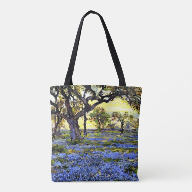Tote Bag Onderdonk - Vieux chêne vivant et bleuets (Dos)