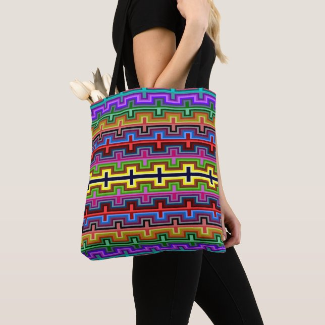Tote Bag Ondes Allover Fourre-tout (De près)