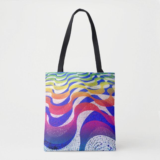 Tote Bag Ondes colorées (Devant)