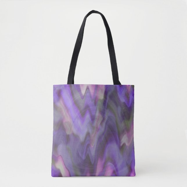 Tote Bag Ondes thermiques violettes (Devant)