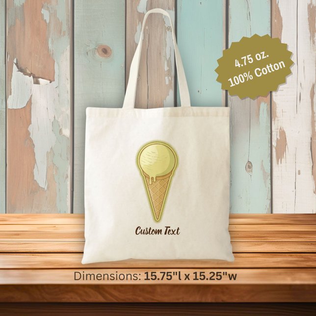 Tote Bag One Ball Ice Cream Cone (Créateur téléchargé)