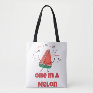 Tote Bag One in a Melon - Fun Summer Watermelon