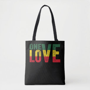 Tote Bag One Love Jamaican Rasta Reggae