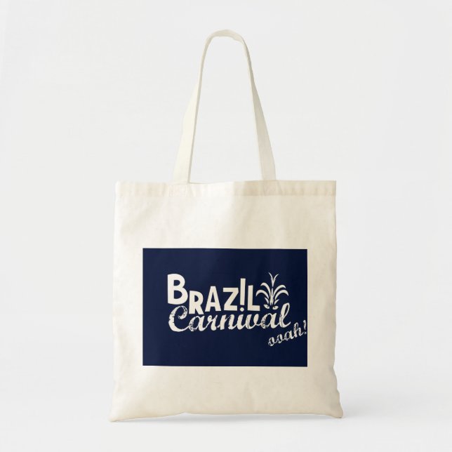 Tote Bag Ooah de carnaval du Brésil ! Bleu de achat (Devant)