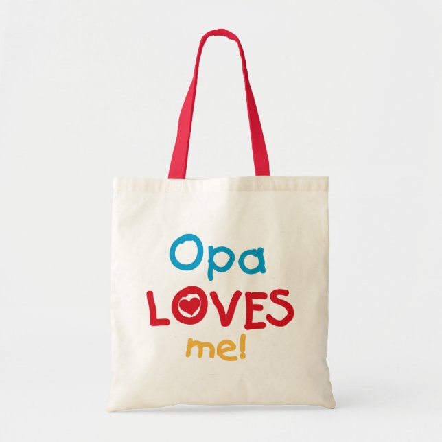 Tote Bag Opa aime mes t-shirts et cadeaux (Devant)