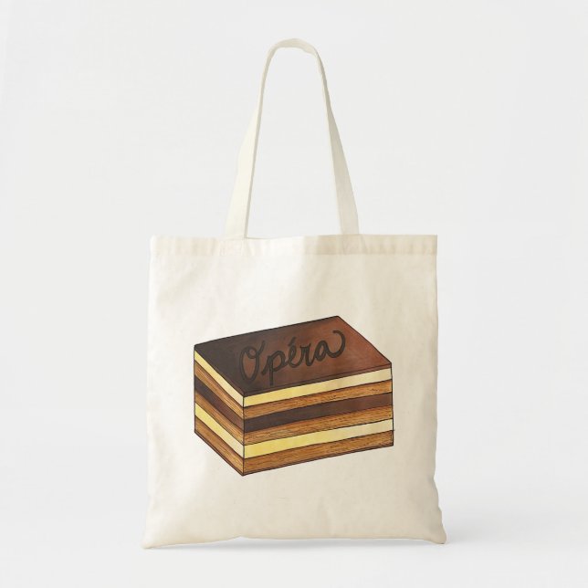 Tote Bag Opéra Cake Pâtisserie Pâtisserie française Dessert (Devant)