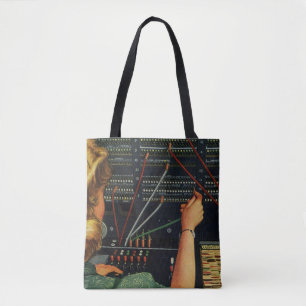 Tote Bag Opératrice de standard téléphonique, entreprise vi