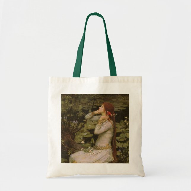 Tote Bag Ophélie par l'étang par John William Waterhouse (Devant)