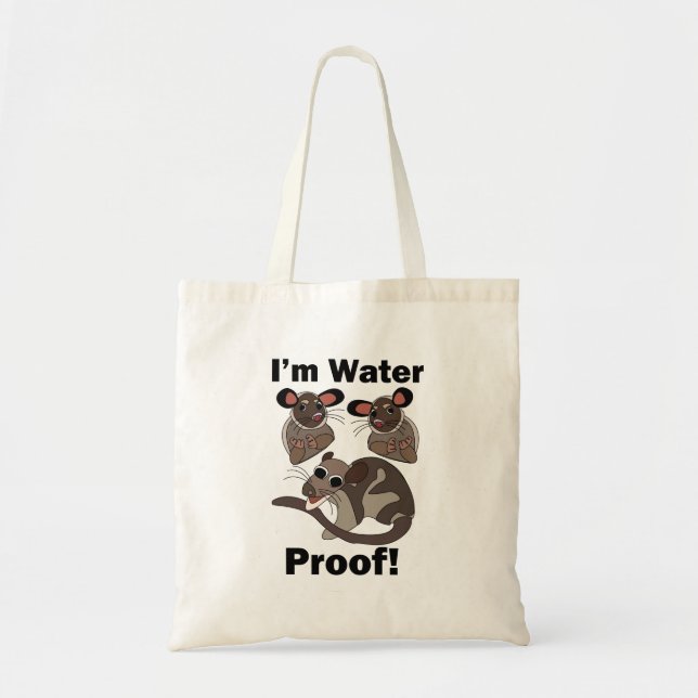Tote Bag Opossum d'eau Je suis étanche drôle  (Devant)