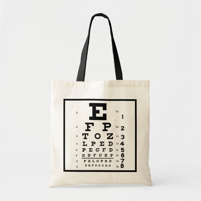 Tote Bag Optométrie économique de diagramme d'oeil (Devant)