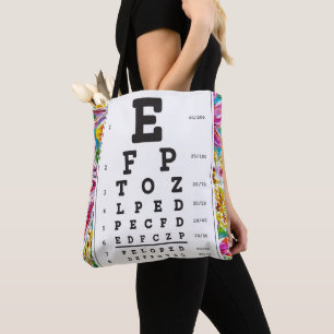 Tote Bag Optométrie Ophthomolgiste Eye Doctor Eye Chart Fou