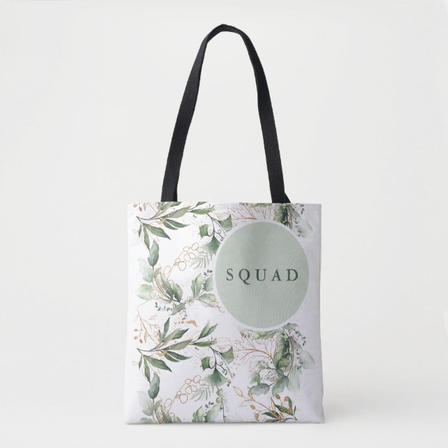 Tote Bag Or Botanique Eucalyptus Moderne Végétale Douche (Devant)