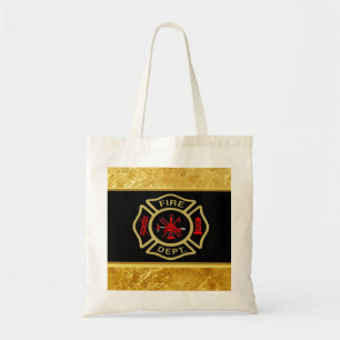 Tote Bag Or de logo de corps de sapeurs-pompiers et or