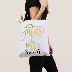 Tote Bag Or Futur Mme. Mariage personnalisé Fiançailles