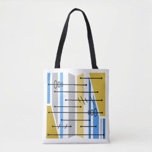 Tote Bag Or géométrique Abstrait atomique
