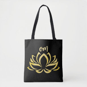 Tote Bag Or Lotus Om
