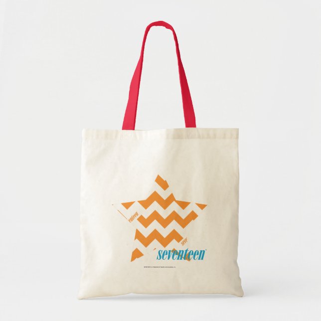 Tote Bag Orange 3 de zigzag (Devant)