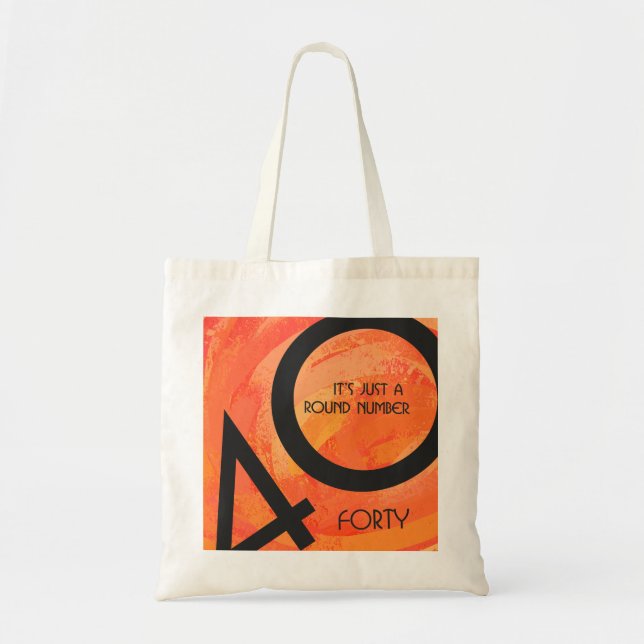 Tote Bag Orange 40 Anniversaire de la Décennie (Devant)